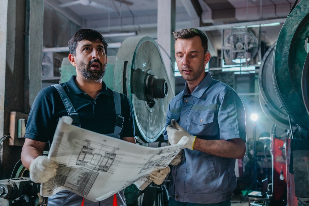 Metal fabricator evaluating factors that will contribute to end quote.